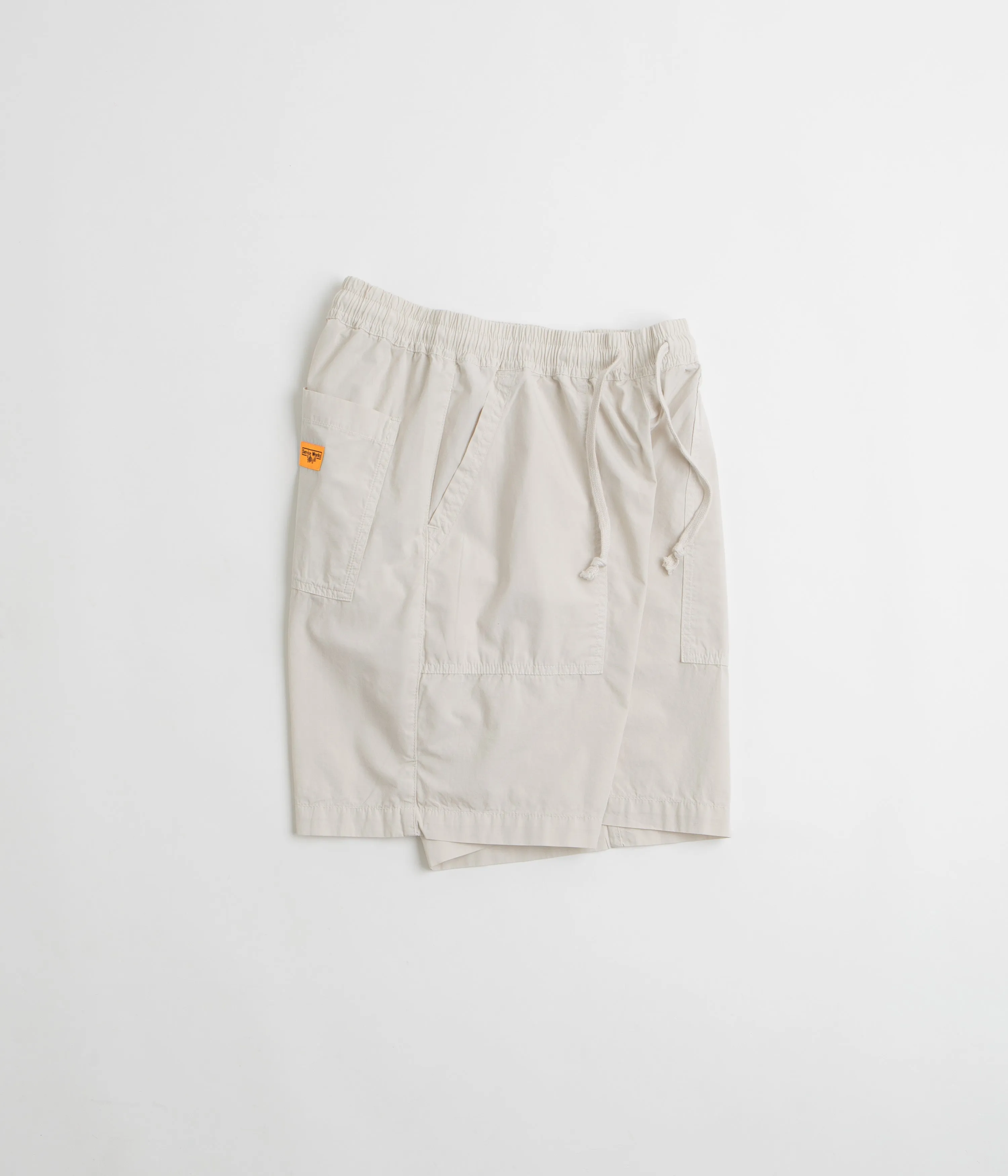 Service Works Poplin Chef Shorts - Salt Patchwork Design shorts set