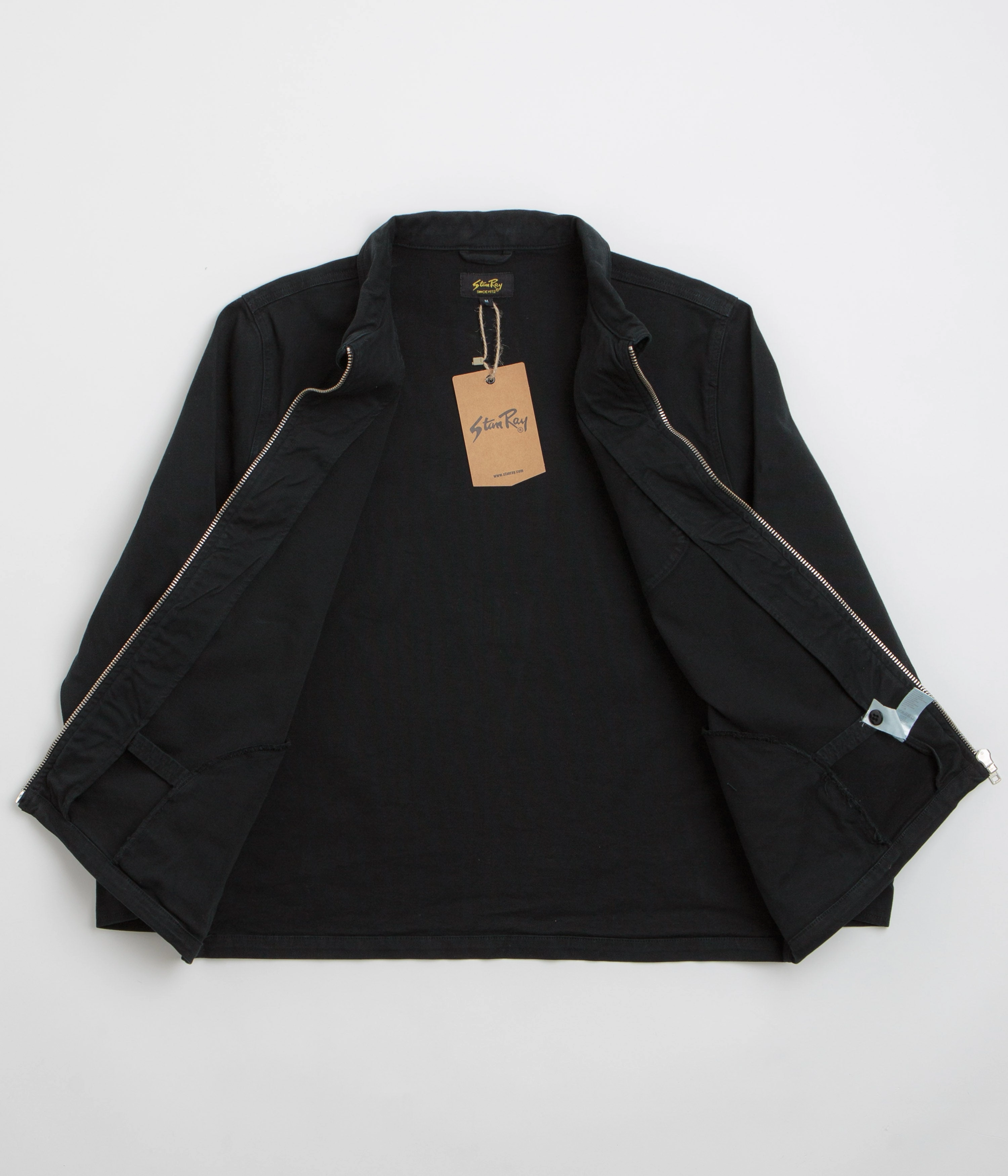 Stan Ray Zip Shirt - Washed Black Canvas Tailored Silhouette Snug feel