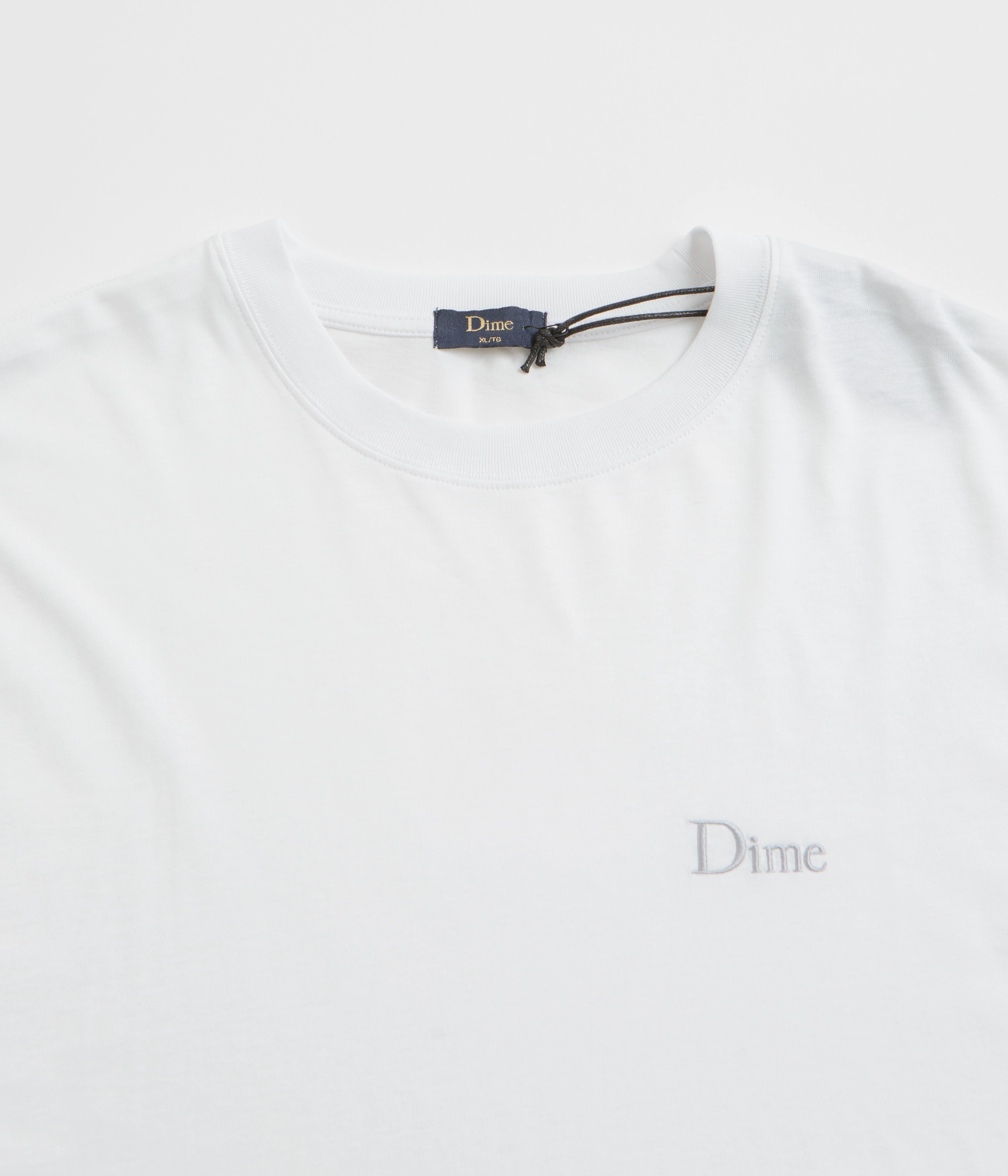 Minimal Fashion Dime Classic Small Logo T-Shirt - White