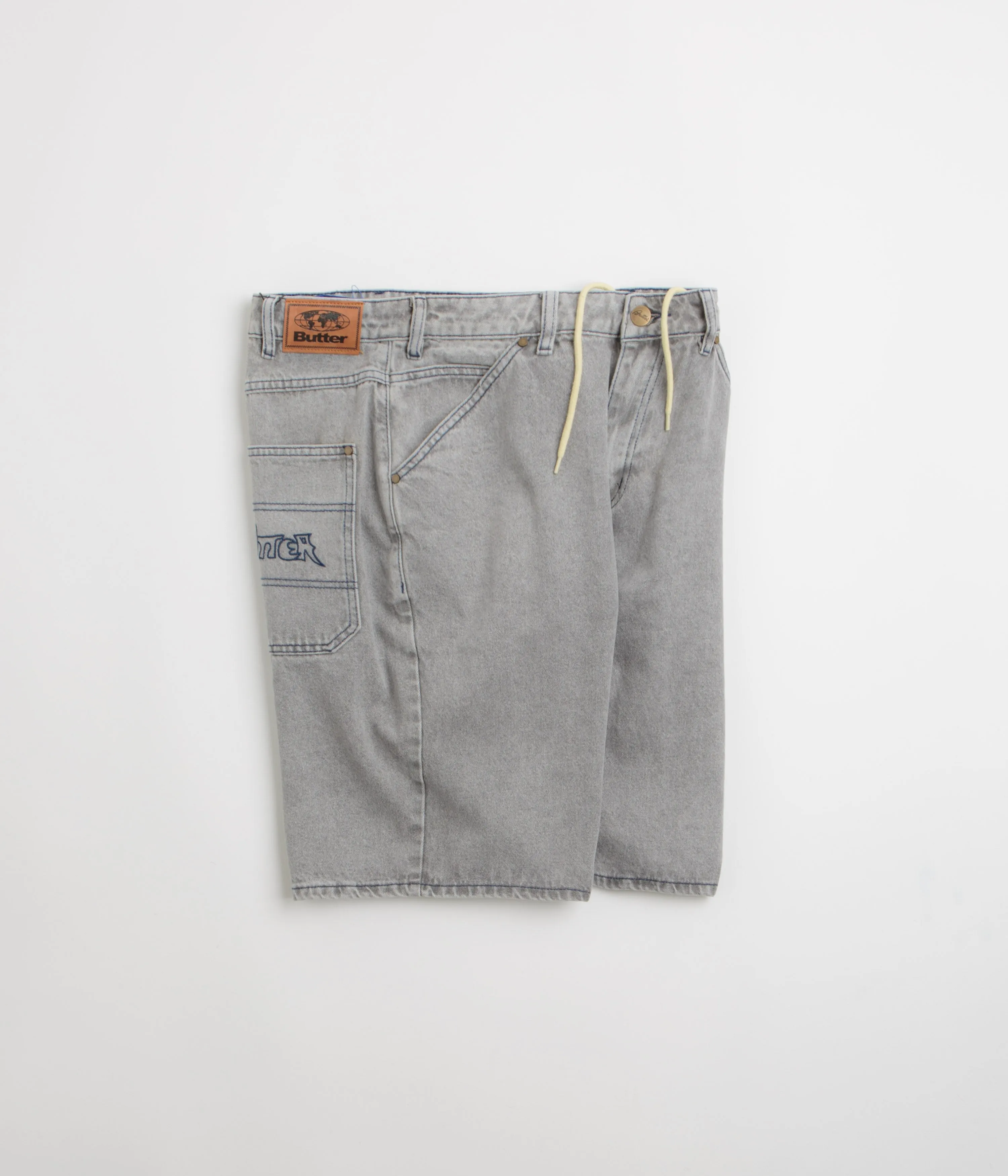 Moisture Wicking Material Beach Vibes Butter Goods Encounter Denim Shorts - Washed Soft Grey