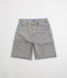 Butter Goods Encounter Denim Shorts - Washed Soft Grey Water Repellent Finish