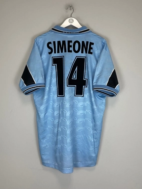Cozy Comfort Relaxed Silhouette 1998/00 LAZIO SIMEONE #14 HOME SHIRT (XL) PUMA