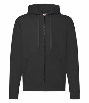 windproof lining Zip Through Hooded Sweat | BLACK
