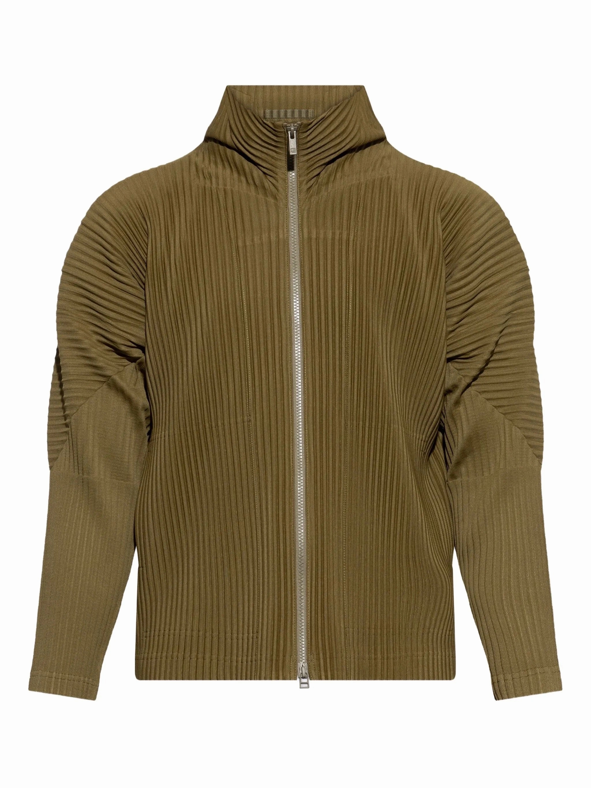 Zip Up Jacket - Olive Khaki Seasonal Style Windproof Barrier