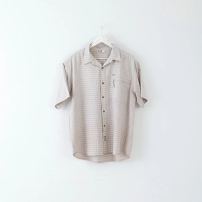 Salewa 5C Five Confidents Mens 52 XL Casual Shirt Short Sleeve Checked Polyester Zip Front Casual Friday