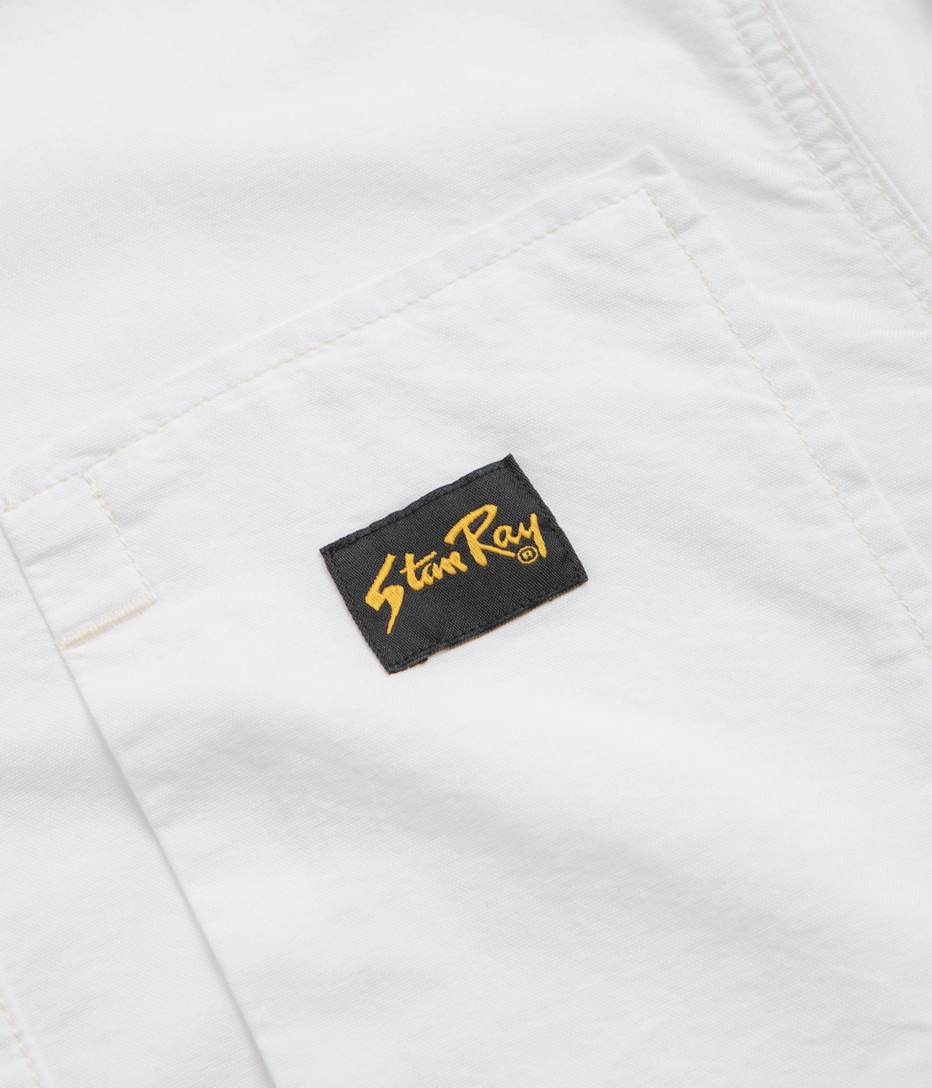 Stan Ray Painters Pop Over Shirt - Natural Cotton Oxford Lightweight texture Double Stitched Seams