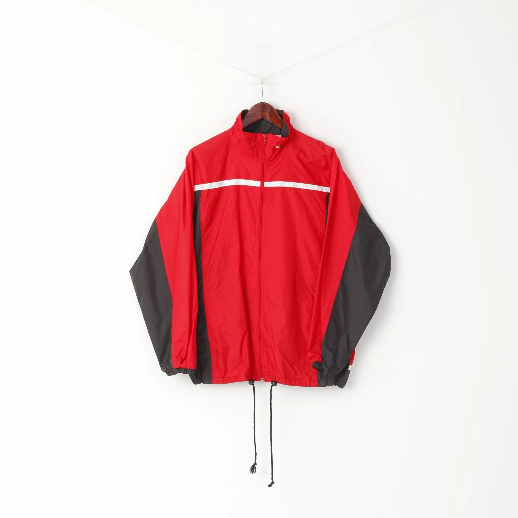 Rain Shield Core Look Erima Men M Jacket Red Nylon Waterproof Full Zipper Rain Lightweight Top
