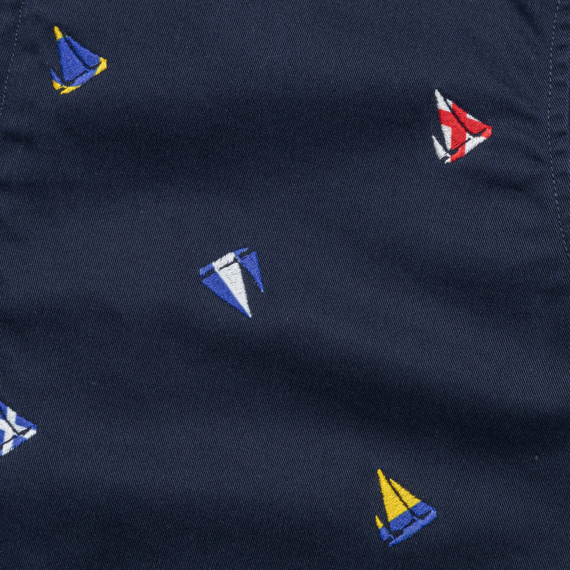 Friction Resistant PocketPlacement Zipper Blouson Embroidery On Print - Navy