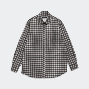 LS Pleated Box Shirt - Blue Checkered Cloth Comfort Wear